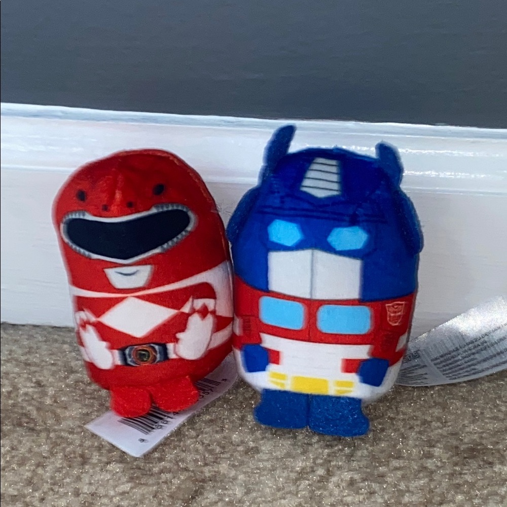 Power Rangers and Transformers Lot of 2 Plush Toy Set